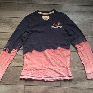 Hollister customized long sleeve v neck shirt